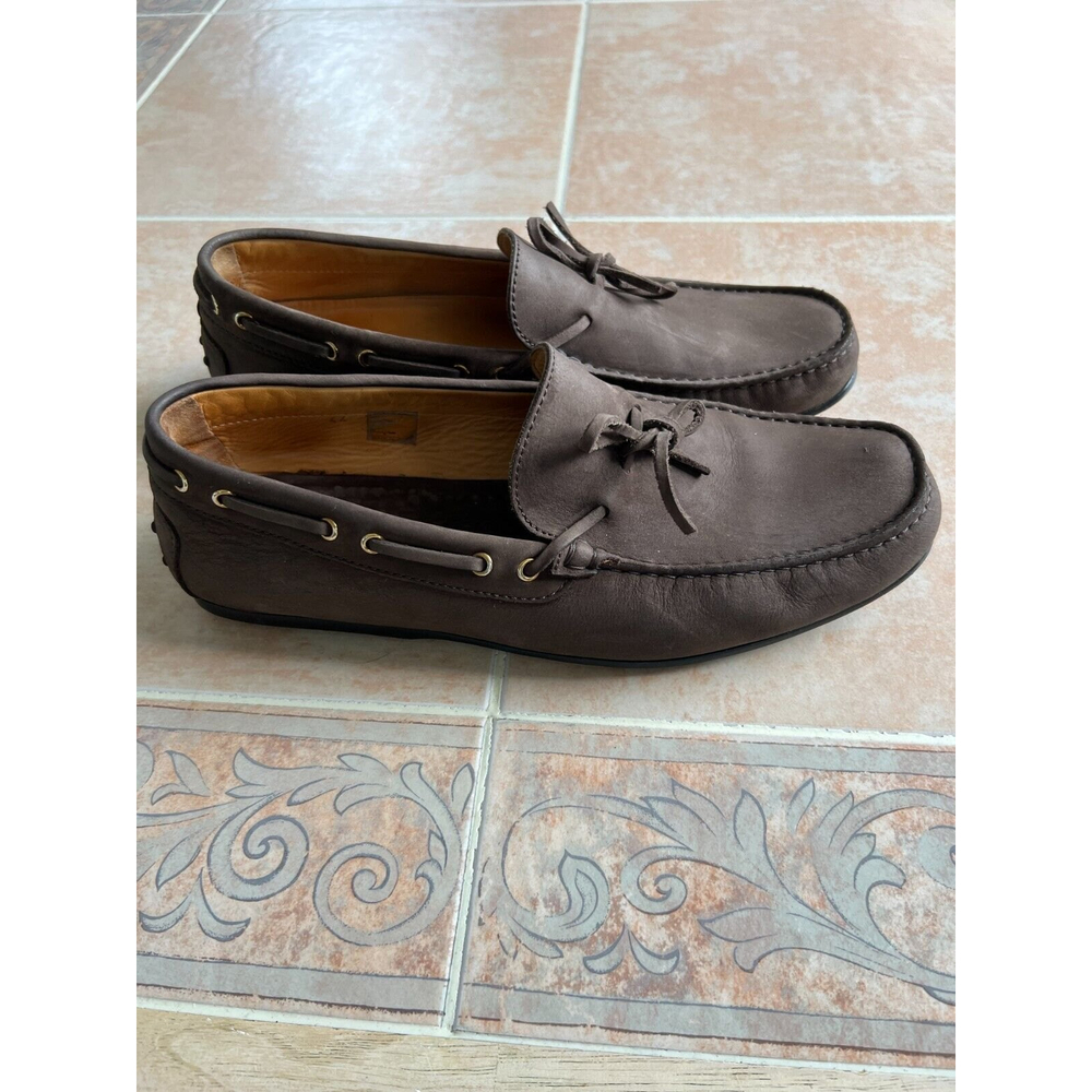 cardinale milano via belfiore men calfskin loafers shoes toe to heel: 11.5 inch‎